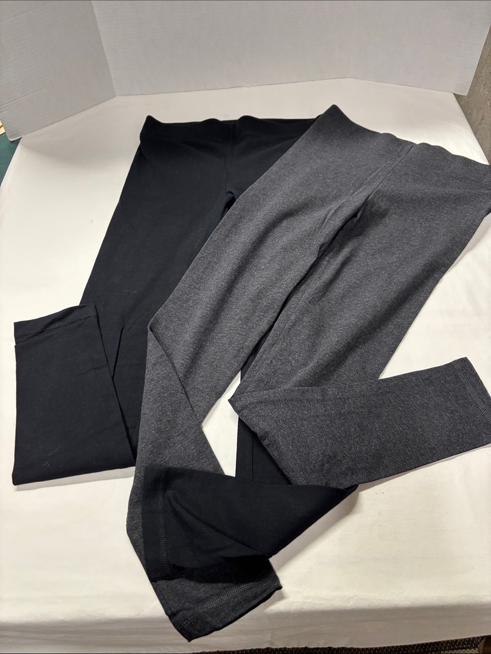 Lot of 2. Women’s Stretch Cotton Leggings - Black & Charcoal